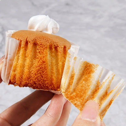 Skiennix White Cupcake Liners - 100 Count Square Baking Cups, Food Grade & Grease Resistant