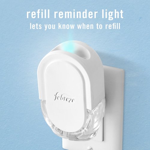 Febreze Plug In Air Freshener, Odor-Fighting Scented Oil Refill, Air Fresheners for Home and Bathroom and Kitchen, Long Lasting for Strong Odors, Cuddle Weather Scent, 0.87oz Refills, 2 Count