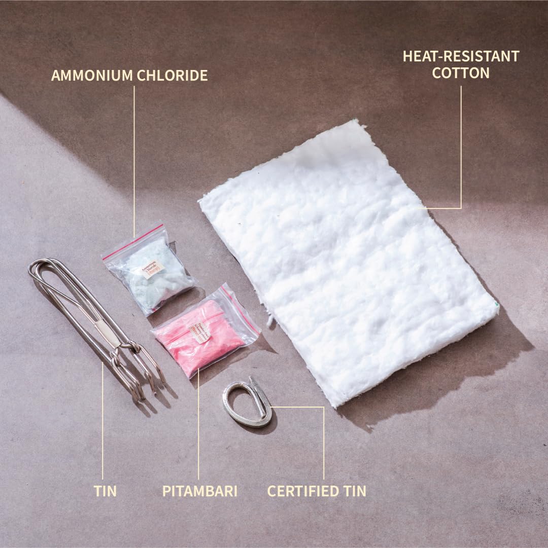 P-TAL Tin Coating Kit for Copper and Brass Cookware Kalai Kit for Utensils Upto 8 litres