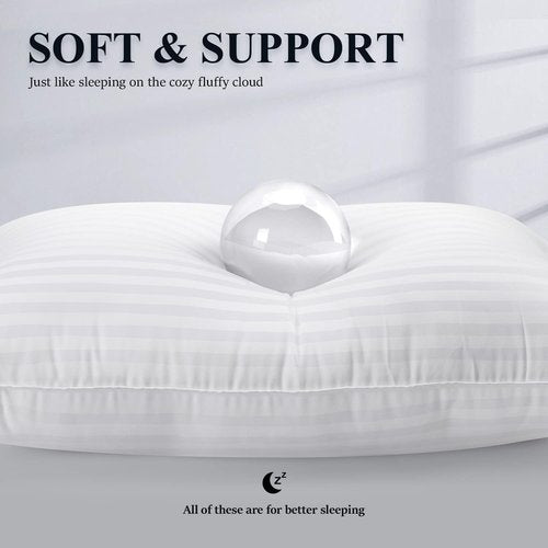 COZSINOOR Queen Bed Pillows - Soft & Supportive | Pack of 2, White Color