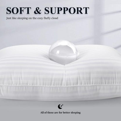 COZSINOOR Queen Bed Pillows - Soft & Supportive | Pack of 2, White Color