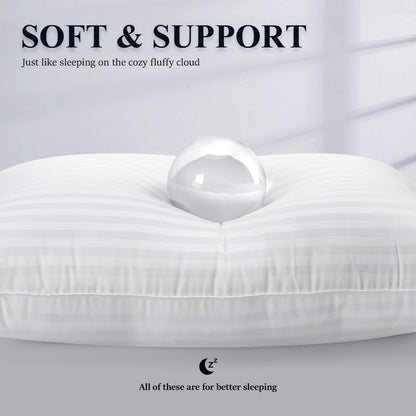 COZSINOOR Queen Size Bed Pillows - Hotel Quality Cooling Microfiber Set of 2 for All Sleep Positions