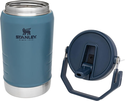 Stanley IceFlow 40 OZ Stainless Steel Water Jug - Vacuum Insulated, Leak-Resistant Flip Straw, Lagoon Color