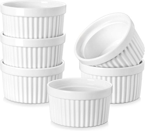 MALACASA Casserole Dishes - 8 oz Oven Safe Ramekins for Baking and Serving