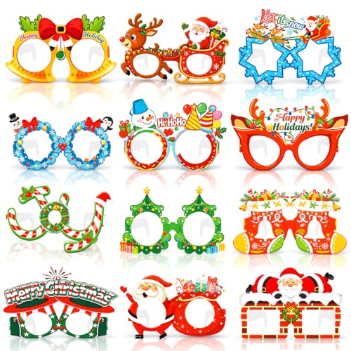 Christmas Party Sunglasses - 24 Pairs Holiday Photo Booth Props - Variation of THIS listing