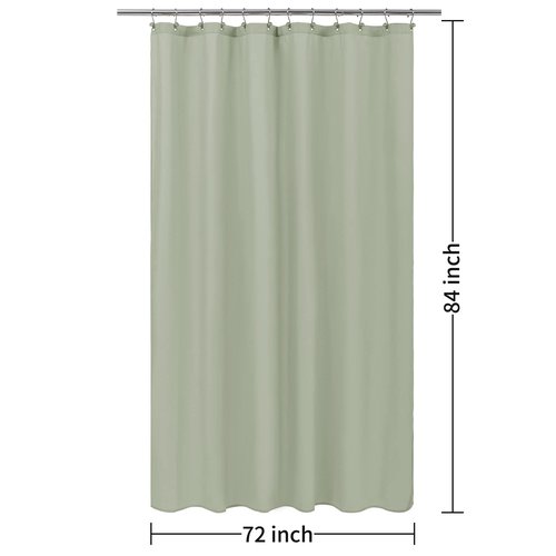 ALYVIA SPRING Extra Long Fabric Shower Curtain Liner Waterproof - 72" x 84", Soft & Lightweight XL Shower Curtain with 3 Magnets, Machine Washable - 72x84, Desert Sage