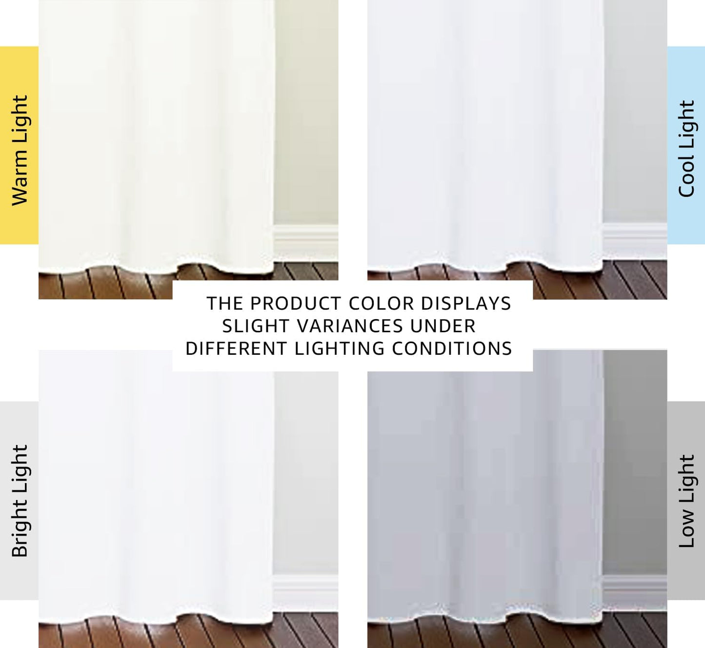 NICETOWN Curtain Set - 50% Light Reducing Drapes for Living Room | 2 Panels, 42" x 84", Pure White