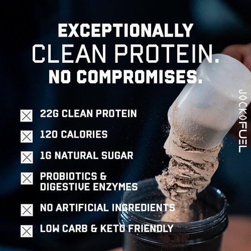 Jocko Fuel Whey Protein Powder - Vanilla Milkshake Flavor | 22g Protein, Probiotics & Amino Acids, 28 Servings