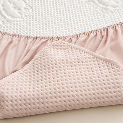 Waterproof Mattress Protector King Size Breathable Soft & Silent Pink