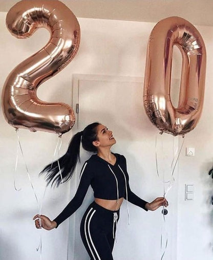10th Number Balloon by [Brand Name] - 40 Inch Rose Gold Foil Balloon for Birthday & Anniversary Celebrations
