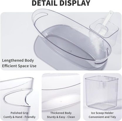 Ice Bucket，Upgraded Beverage Tub with Anti Condensation Silicone Pad and Ice Scoop Set，5.5L Ice Tub，Party Cooler，Mimosa Bar Supplies