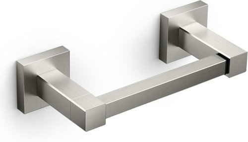 FORIOUS Toilet Paper Holder - Rustproof Stainless Steel Double Post Design | Brushed Nickel Finish