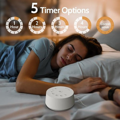 Color Noise Sleep Sound Machine - 25 Soothing Sounds, 32 Volume Levels & 5 Timers for Home
