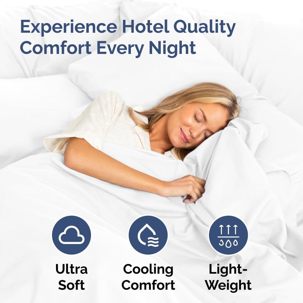 Queen Pillow Cases by [Brand Name] - Ultra Soft Hotel Quality Covers | Wrinkle-Free, Stain-Resistant - 2 Piece Set - White