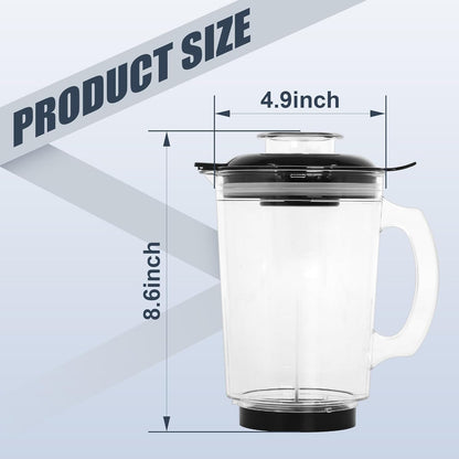 Wadoy 48oz Blender Cup - BPA-Free Tritan Plastic Replacement for Magic Bullet 250W | Leak-Proof Lid for Smoothies & Shakes