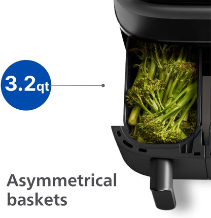 Philips Dual Basket Air Fryer - Versatile 9.5QT Touchscreen Cooking | Healthy 2-Drawer Design