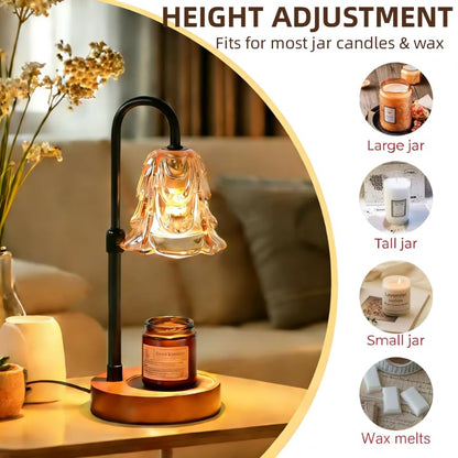 VJK Candle Warmer Lamp with Timer Dimmable, Birthday Gifts for Women Mom, House Warming Gifts New Home Decor, Wax Melt Warmer for Jar Candles with 2 Bulbs