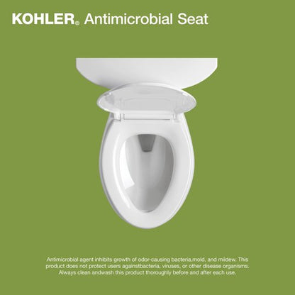KOHLER 24494-A-96 Border Quiet Close Round Toilet Seat with ReadyLatch Hinge, Soft Close Toilet Seat Round, Toilet Seats for Standard Toilets, Biscuit
