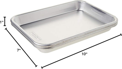 Nordic Ware Naturals Eighth Sheet Baking Pans - Durable Non-Stick 2-Pack Set