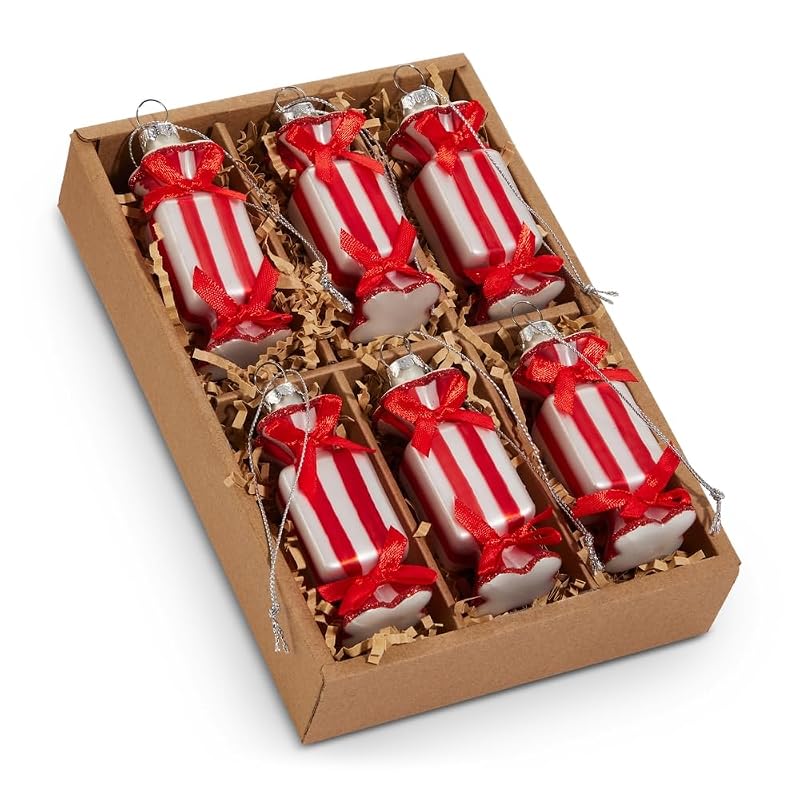 3.5" Box of Peppermint Candy Ornaments