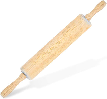 Classic Wood Rolling Pin - 20-Inch Baker's Essential for Pizza Dough, Cookies & Pastries
