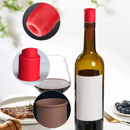 9-Pack Silicone Wine Stoppers to Keep Sparkling Wine Fresh, Beer & Champagne Stoppers (Random Colors)