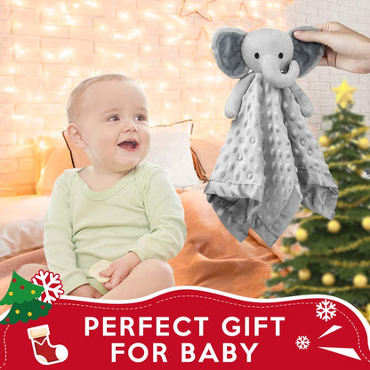 Pro Goleem Elephant Loveys for Babies Soft Security Blanket Infant Snuggle Toy Stuffed Animal Blanket Baby Registry Search Baby Boy Gifts for Infant and Toddler Gray 16 Inch