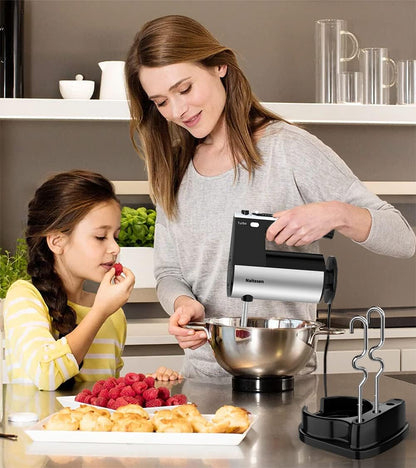 Skiennix 600W Electric Hand Mixer - Powerful 10-Speed Kitchen Mixer with Turbo | Lightweight, Includes Beaters & Dough Hooks