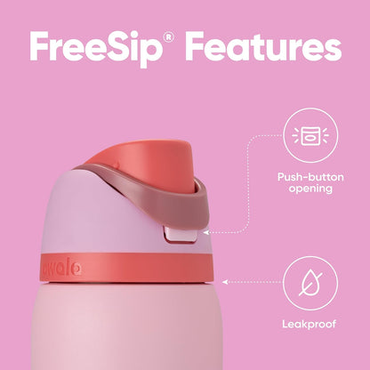 Owala FreeSip Insulated Stainless Steel Water Bottle - BPA-Free, 32 oz, Pink, Ideal for Sports & Travel