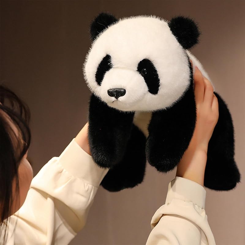 Weighted Panda Stuffed Animal Pillow — 11.8 Inch Black & White Panda Plush