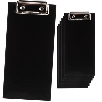 Olbia 10-Pack Wood Check Presenters for Restaurants, Server Book, Menu Holder for Cafes, Wooden Clip Board, Cute Waitress Book Organizer, Server Note Pads, Guest Check Book 8" x 4" (Black)