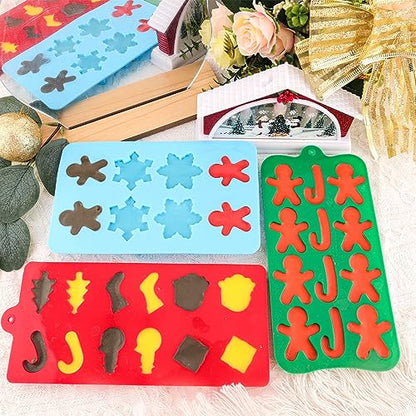 Christmas Silicone Molds Set for Baking Chocolate Candies & Decorations