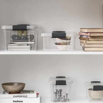 Superio Storage Bins - 10 Pack Clear Stackable Containers | 2.5 Qt BPA-Free, Non-Toxic Organizers for Home & Office