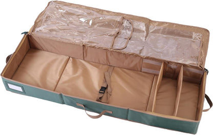 Sattiyrch Wrapping Paper Storage | Durable 600D Canvas Gift Wrap Holder | Holds Up to 20 Rolls | Green 42W x 14D x 5H