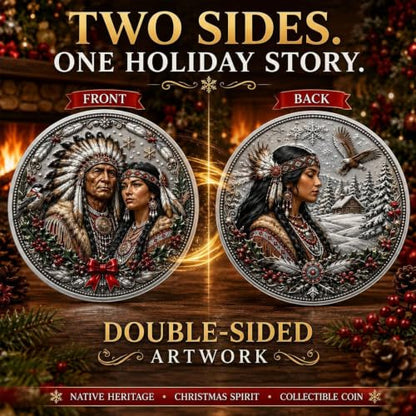 Native American Christmas Collectible Coin Set - 9 Pieces Holiday Keepsakes
