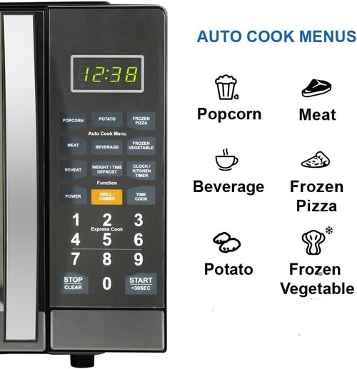 Emerson MWG1191SB 1.1 Cu. Ft. Microwave - 1100W Power, Built-In Grill, Stainless Steel, LED Timer