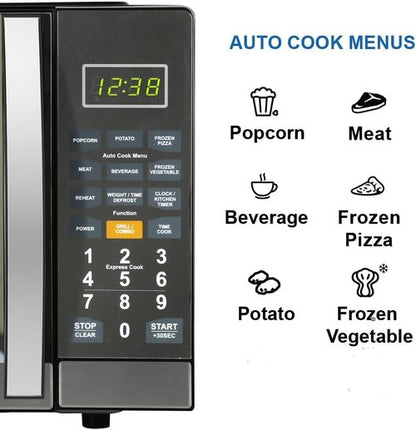 Emerson MWG1191SB 1.1 Cu. Ft. Microwave - 1100W Power, Built-In Grill, Stainless Steel, LED Timer