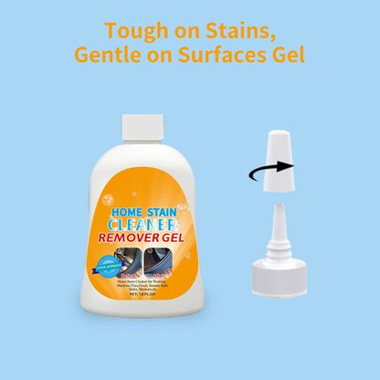 Heavy-Duty Stain Remover Gel by [Brand Name] - Long-Lasting No-Slip Formula for Washer Seals, Grout & Tiles | 7.8oz