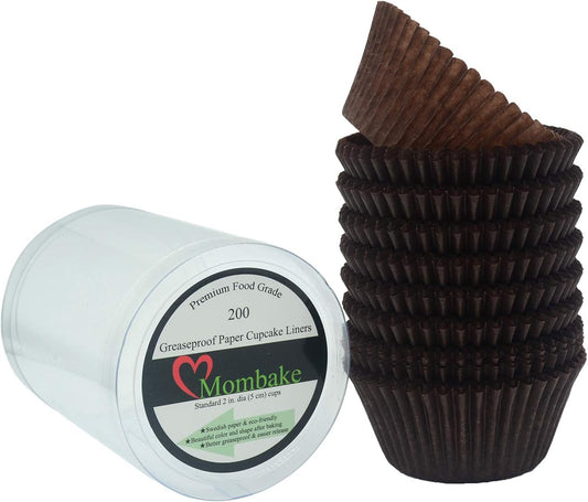 Premium Cupcake Liners by [Brand Name] - Greaseproof Muffin Baking Cups, Standard Size, 200-Count