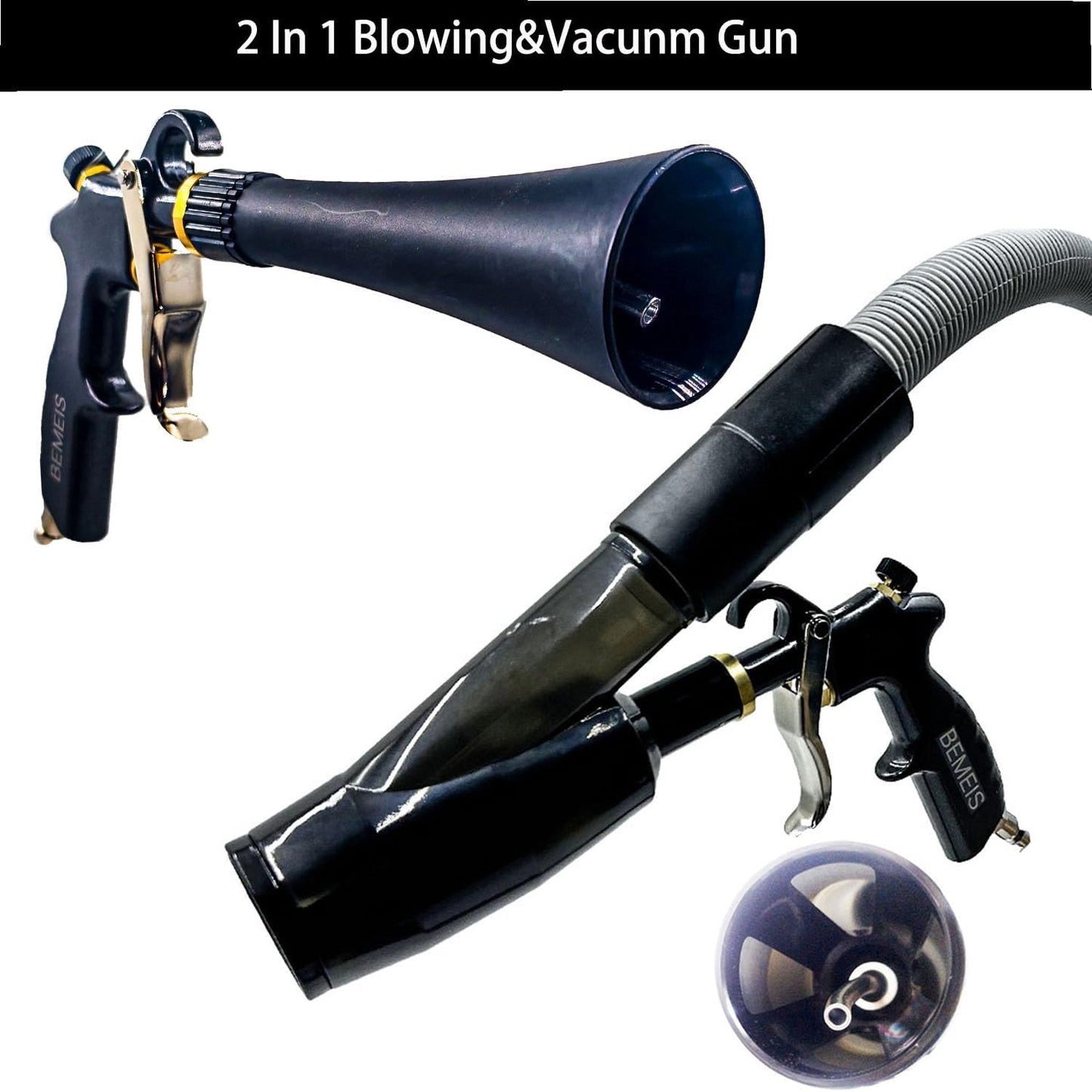 Air Blow Gun & Vacuum Gun by [Brand Name] - Adjustable Brass Nozzle for Efficient Cleaning | 2-in-1 Design