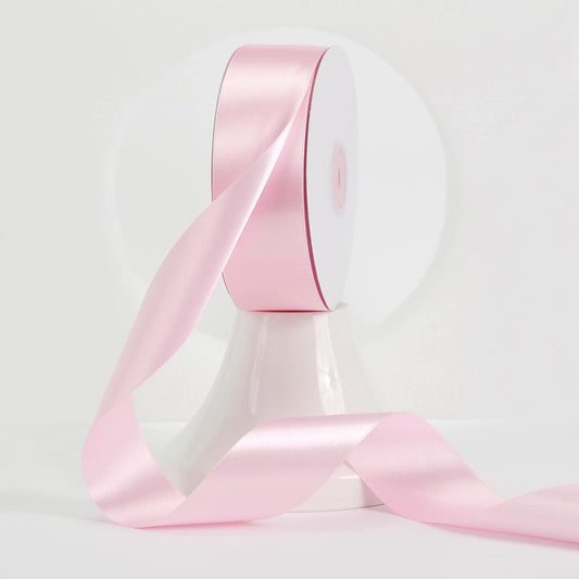 MEEDEE Pink Satin Ribbon - Luxurious Double-Faced 1.5-Inch Ribbon | 50 Yards for Crafts & Weddings