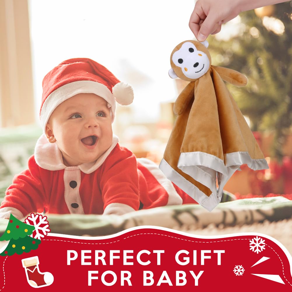 Pro Goleem Monkey Loveys - Soft Security Blanket & Snuggle Toy for Babies | 16 Inch Gift for Boys & Girls