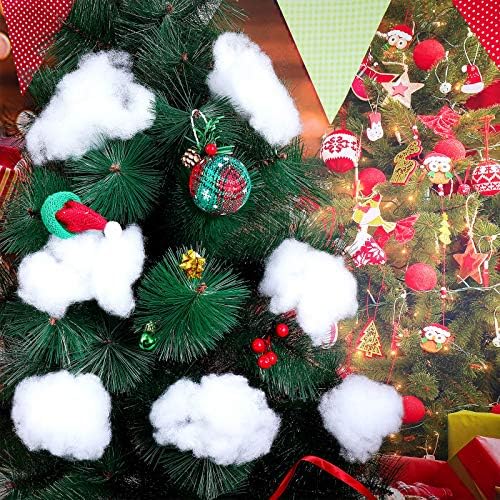 Shappy Christmas Fake Snow Decoration - 10.58 Ounce Fluffy White Cloud Fiber for Indoor Decor | Winter Craft