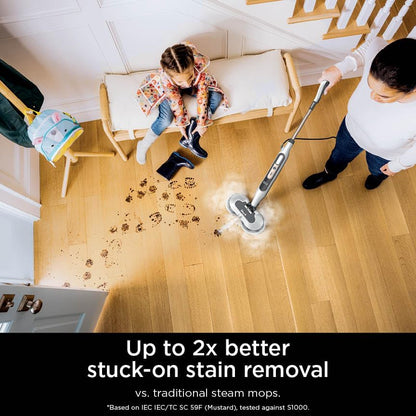 Shark Steam & Scrub Hard Floor Steam Mop - All-in-One with Steam Blaster Technology & LED Headlights | S8201, Rotator White