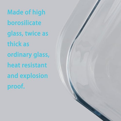 Glass Baking Dish - 2.4Qt Square 9x9 Pan With Oven Mitts - Durable Oven Safe Baking Dish