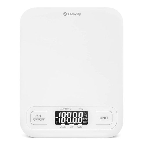 Etekcity Digital Kitchen Scale - Accurate Weighing in Grams & Ounces for Baking & Cooking | White