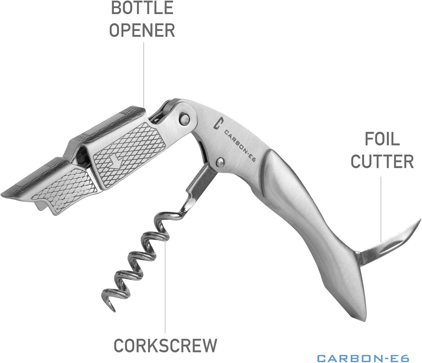 Professional Waiter's Corkscrew Wine Bottle Opener (The ultimate wine key for bartenders, servers, sommeliers, connoisseurs, enologists, and all wine enthusiasts)