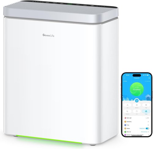GoveeLife Smart Air Purifier - 3-in-1 Filter with App & Alexa Control | Covers 1046 ft², Ideal for Pets & Allergens