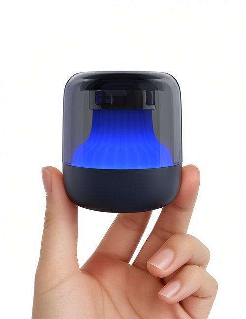 Babelio Pocket Glow White Noise Sound Machine - Upgraded 7 Color Night Lights, 20 Non-Looping Sounds, Timer & Memory Function, Portable for Adults & Babies, Black