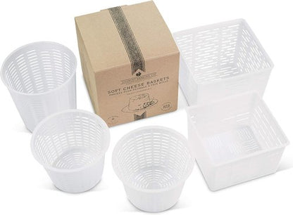 Cheesemaking Molds - Italian Ricotta Cheese Draining Baskets for Home Cheese Making